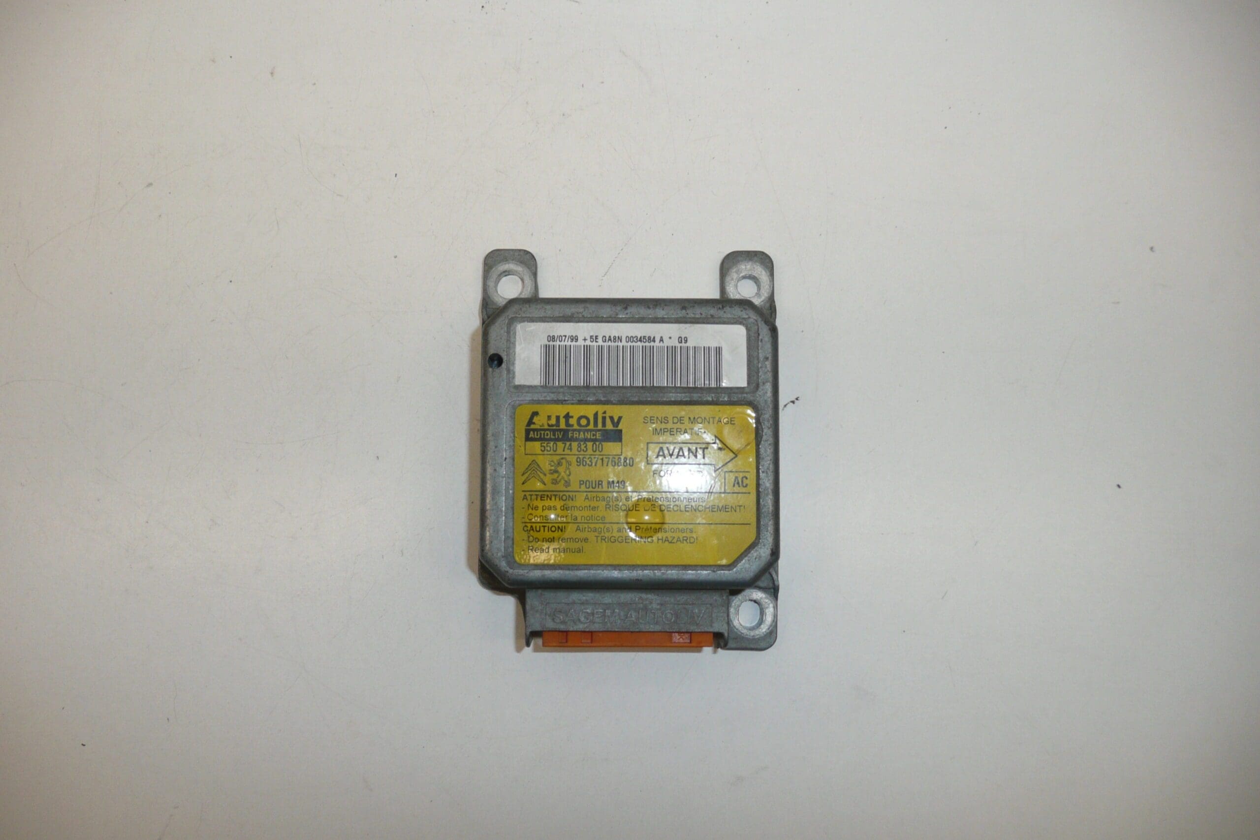 Poduszka powietrzna ECU Citroën Peugeot 9637176880 6547WA