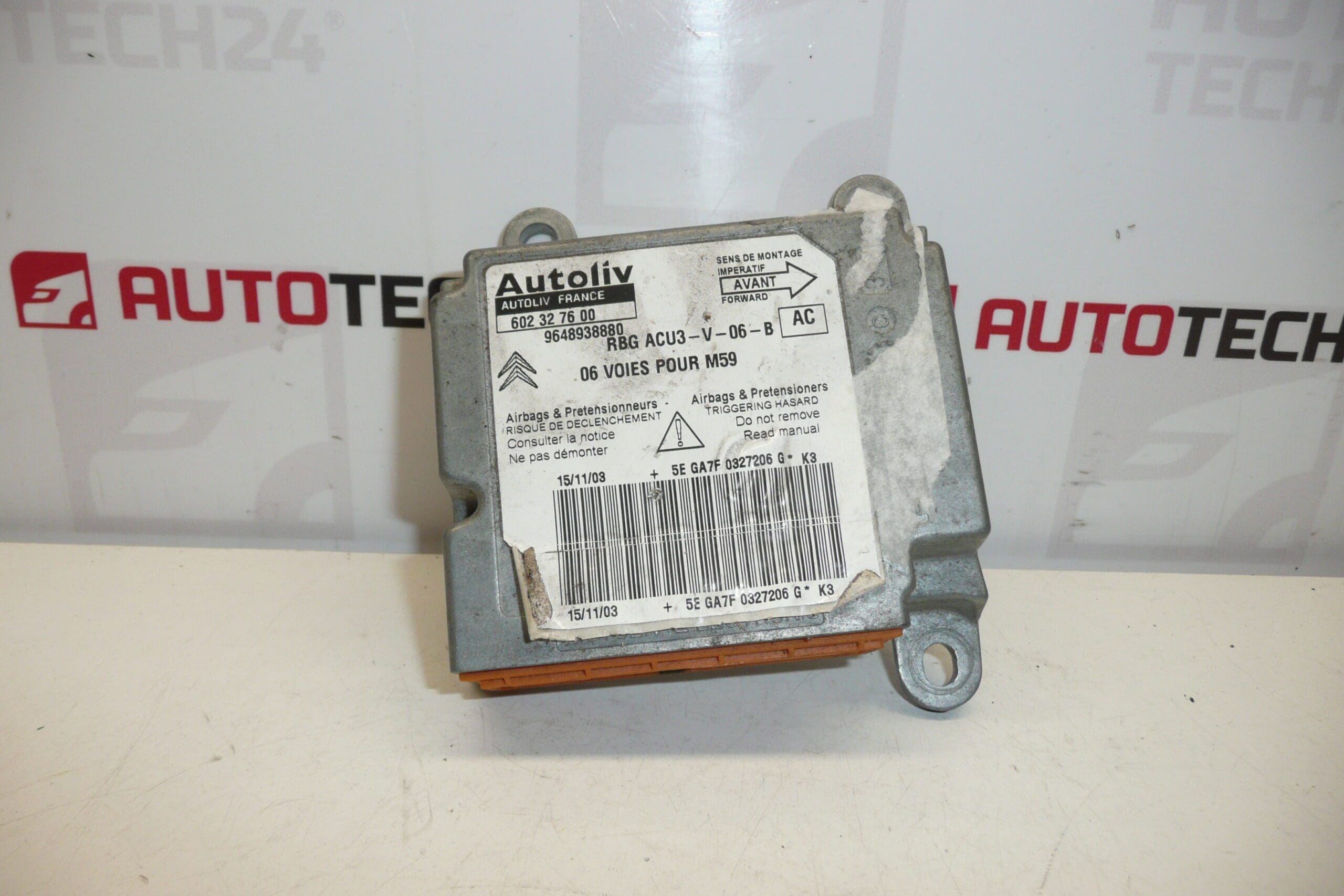 Zespół poduszki powietrznej Citroën Berlingo II 9648938880 602327600