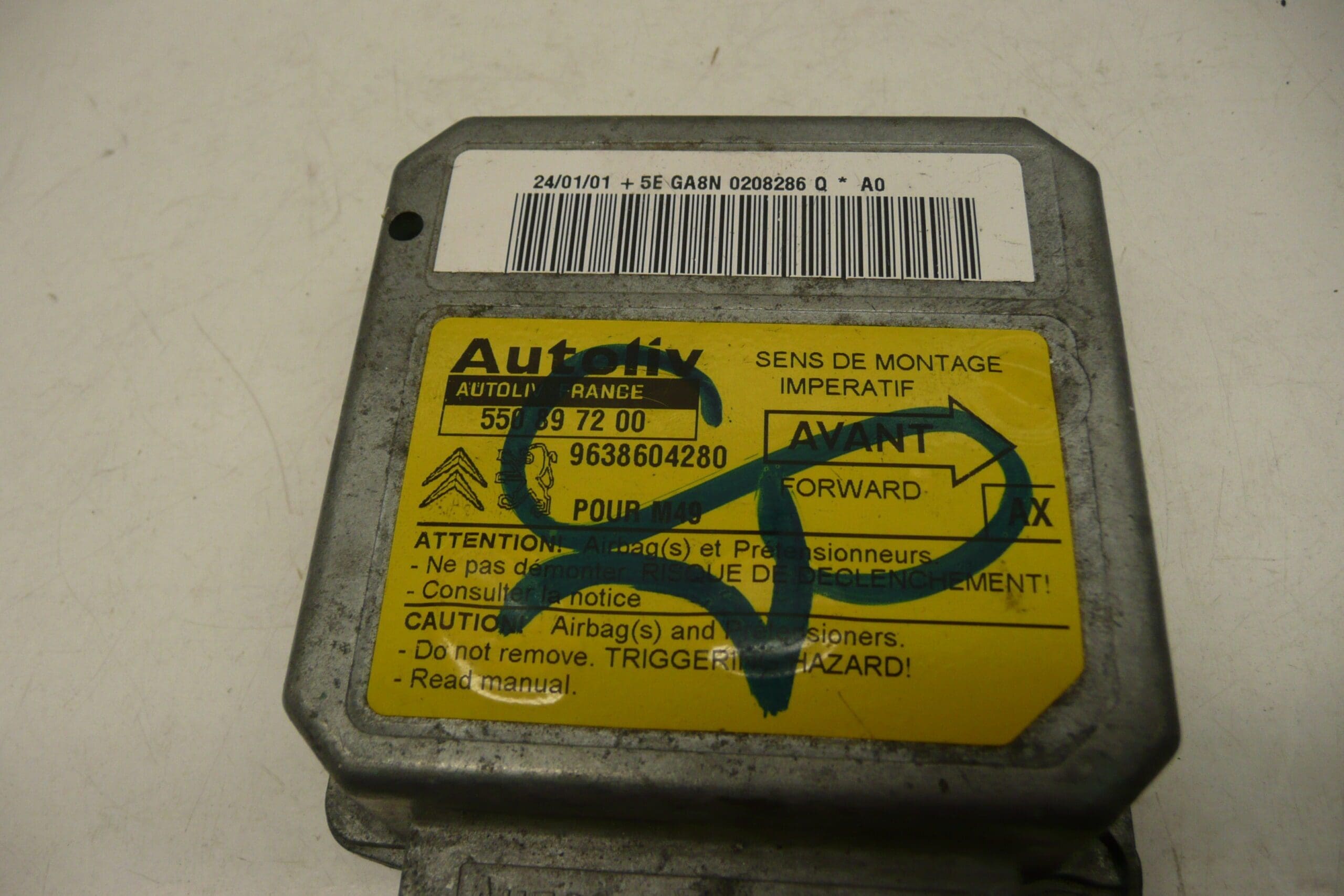 Poduszka powietrzna Citroën Berlingo I 9638604280