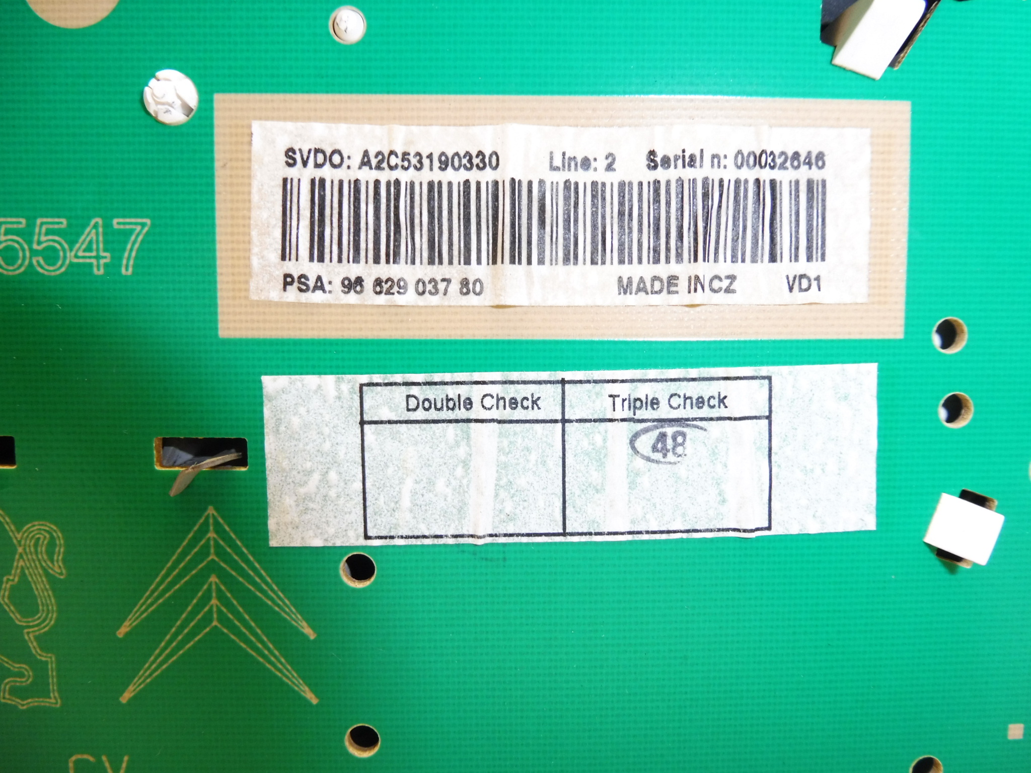 Prędkościomierz Peugeot 207 przebieg 145000 km 9662903780 6103EJ