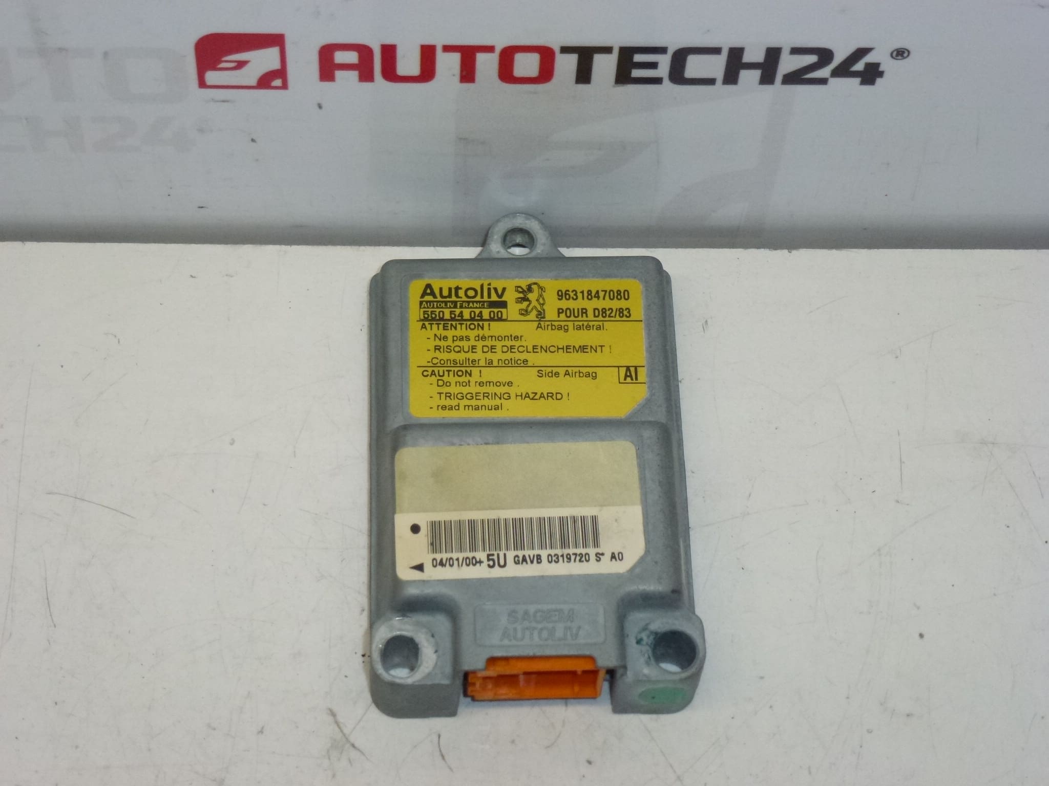 Jednostka bocznej poduszki powietrznej Citroën Peugeot 9631847080 550540400