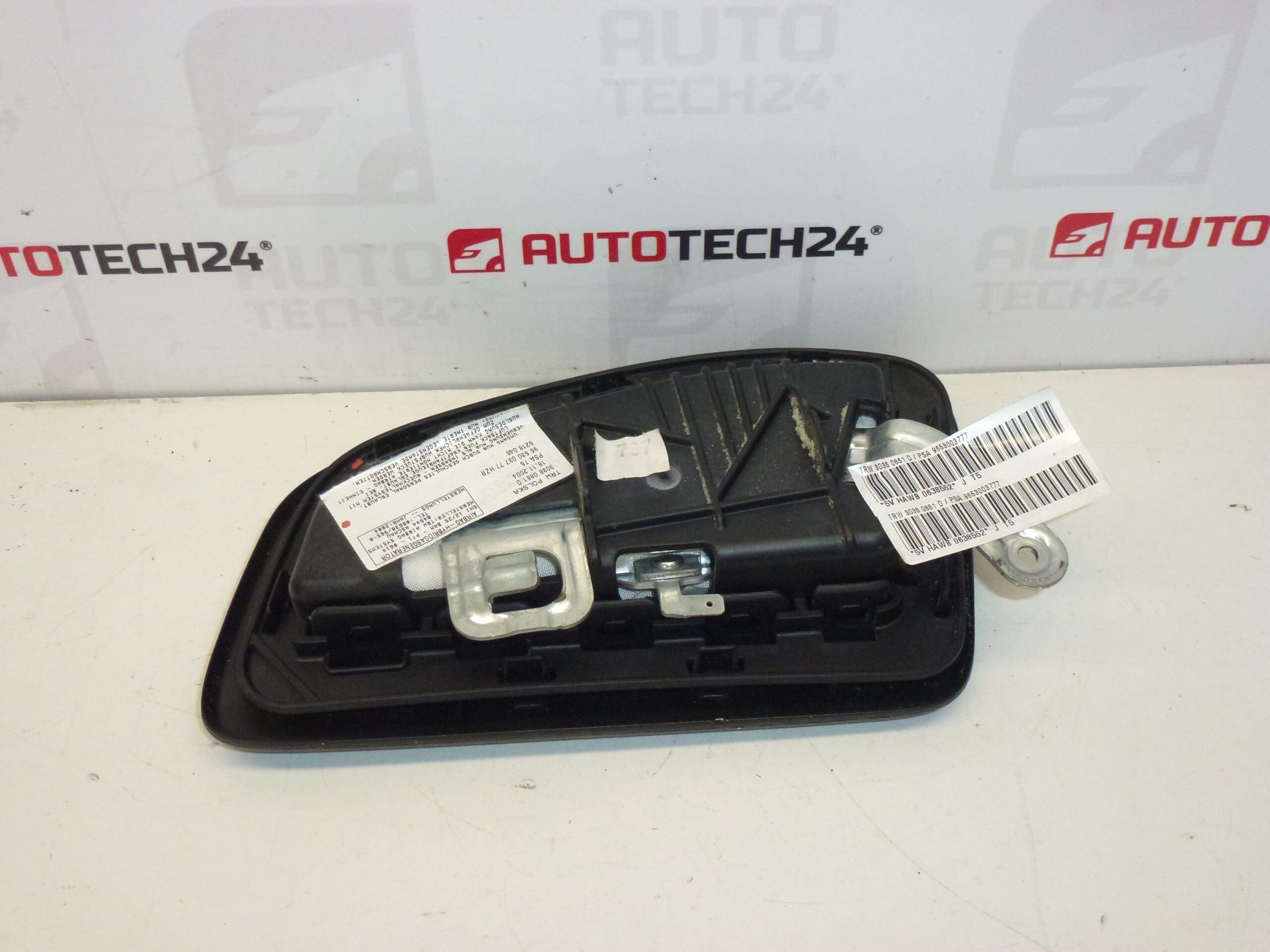 Lewa poduszka powietrzna siedziska Peugeot 307 9653003777 8216FT 8216LR - obrazek 2