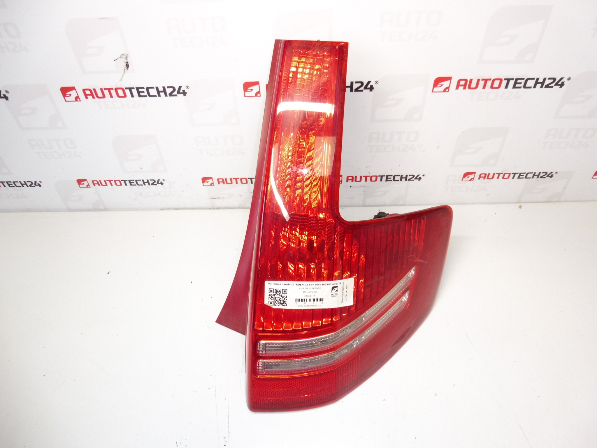 Pravá Zadní Lampa Światło Citroën C4 5 Drzwi 9655863980 6351T8