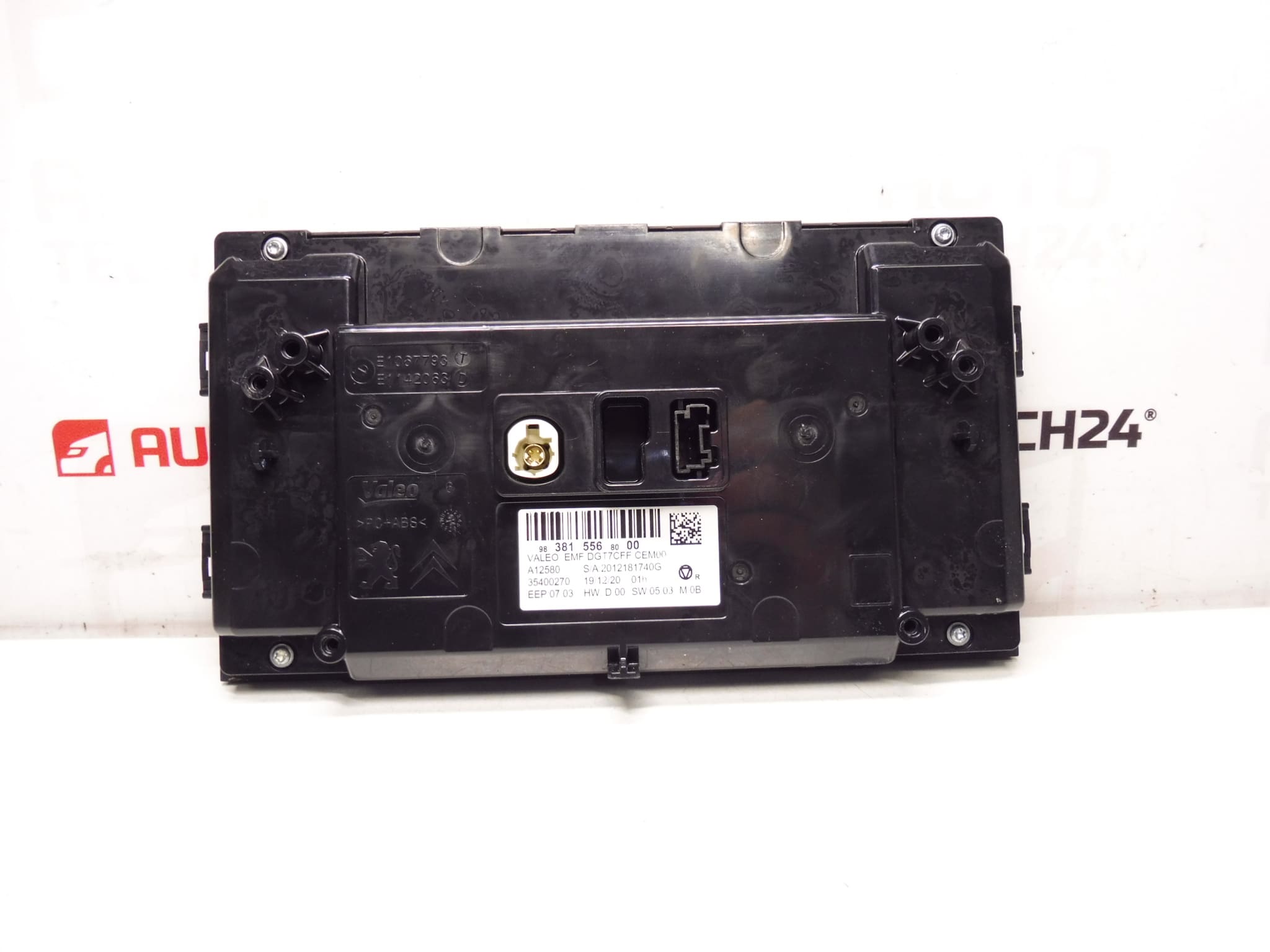 Wyświetlacz radia komputerowego klimatyzacji Peugeot 308 T9 9838155680 - obrazek 2