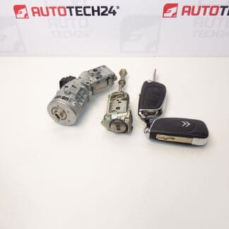 Zestaw zamków i 2 klucze Citroën C4 B7 4162WH 4162WK